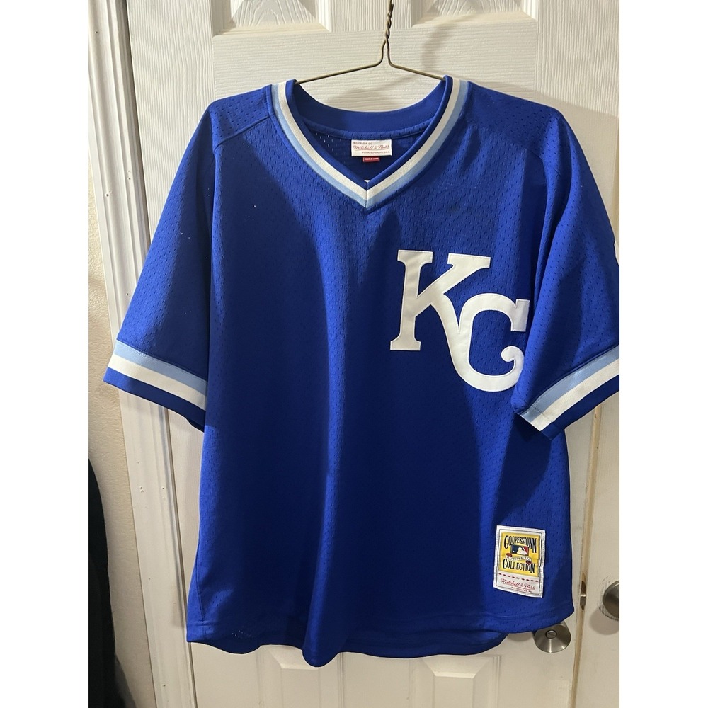 MITCHELL & NESS MLB ROYALS KANSAS CITY BO JACKSON BASEBALL JERSEY TOP 2XL